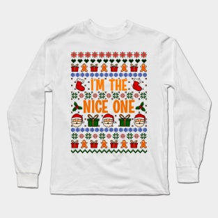 Nice and Naughty Ugly Christmas Matching Sweatshirts Long Sleeve T-Shirt